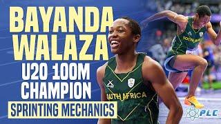 Bayanda Walaza U20 100m Champion Sprinting Mechanics Breakdown #howtorunfaster