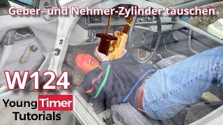 Mercedes Nehmerzylinder, Geberzylinder wechseln Tutorial W124 W201 W202 Kupplung hängt