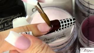  Tammy Taylor 3 Nail Demos-Negative Space-Color French-Matte-Prizma Acrylic