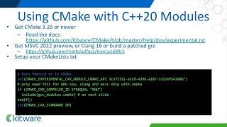 import CMake: // 2023 State of C++20 modules in CMake - Bill Hoffman - CppNow 2023