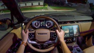 2023 Range Rover SE LWB P530 - POV Night Drive (Binaural Audio)