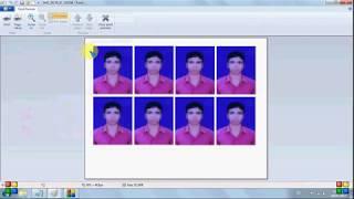 How to create passport size photo in Paint