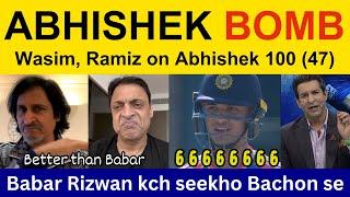 Wasim Akram latest on ABHISHEK Sharma 100 in 2nd T20I vs ZIM | PAK Media, Ramiz Raja, Shoaib Akhtar