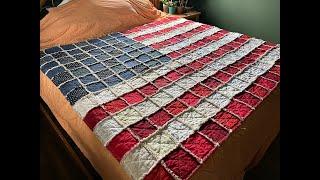 How to Make an American Flag Rag Quilt