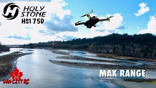 Holy Stone HS175D GPS Drone Max Range Flight Test Over Water.