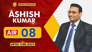 Ashish Kumar AIR 8 IAS Topper | UPSC Mock Interview Result 2023 | Vajirao & Reddy Institute