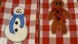 Christmas Craft: Applique your own Christmas towels!