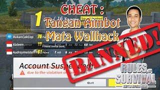 CAKCOP DIBANNED ??! NGECHEAT?! - Rules of Survival Indonesia