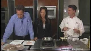 Purcell Murray hosts Evening Magazine with a cooking demonstration by Guy Ferri