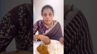 Eating White rice Chicken Curry with loose Prawns | khammam New Collectorate Office Opposite #shorts