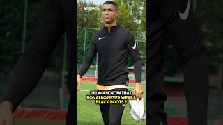 Why Cristiano Ronaldo Avoids Wearing Black Football Boots ️ #cr7 #football #shorts