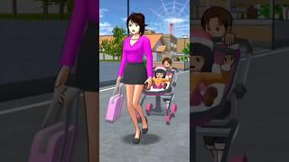 Mio baby fell out of the stroller #shorts #sakuraschoolsimulator #shortsvideo #viral