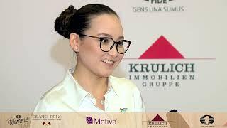 Interview with Zhansaya Abdumalik | FIDE Women's Grand Prix in Munich | 10 Round