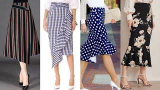 UOFOCO Womens Ladies High Waisted Button Split Office Bodycon Midi Pencil Skirt
