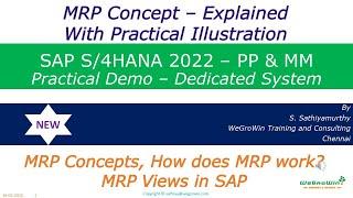 03-15 MRP Concepts explained with illustration – SAP S/4HANA PP MM Course with Demo