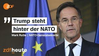 NATO-Chef Rutte: "Mit Donald Trump kann ich gut" | ZDF heute journal