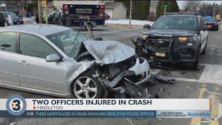 Three hospitalized in crash involving Middleton police officer