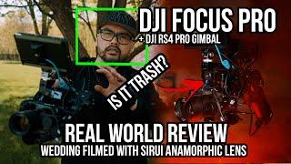 DJI FOCUS PRO + DJI RS4 PRO - REAL WORLD AUTO FOCUS REVIEW - Sirui Saturn Anamorphic Wedding Filmed