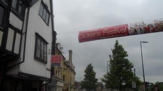 COMPLETE WALK OF ROCHESTER HIGH STREET DURING DICKENS FESTIVAL MEDWAY KENT ENGLAND