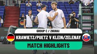 Krawietz/Puetz v Klein/Zelenay Highlights | Germany v Slovakia 2024 Davis Cup Finals Group Stage