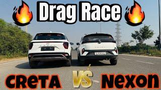 Tata Nexon Vs Hyundai Creta Drag Race॥ मुंह तोड़ जबाब de diya isko