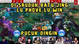 GELO KOMBONYA JINGG | REACTION STREAMER GEEKFAM VS RRQ HOSHI | GAME 3