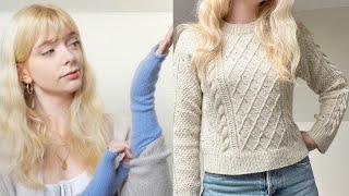 florence's knitting podcast 7: moby sweater & things that are too small for me