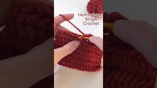 Crochet Stitch Tutorial: Herringbone Single Crochet #crochet #crochettutorial #crochetstitch