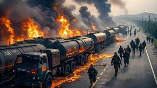 No mercy! Russia's latest missile penetrates 200 US fuel aid trucks and destroys them on the border