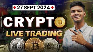 Live Trading Future & Options In CryptoCurrency Bitcoin Live Trading 27September 2024 Delta Exchange