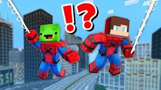 JJ and Mikey in SPIDERMAN CHALLENGE in Minecraft / Maizen animation