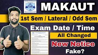 MAKAUT Odd Sem Exam New Big Update | New Notice | Exam Date?