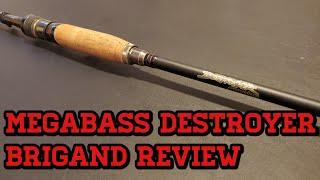 Megabass Destroyer Brigand Rod REVIEW! Best dark sleeper rod??!