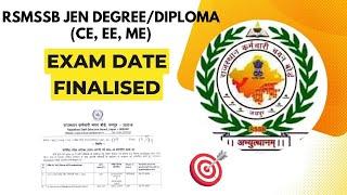 RSMSSB JEn Civil, Exam Date Finalized (Degree/Diploma)