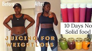 JUICING FOR WEIGHTLOSS |*10 Days Juice Fast | RECIPES & Shocking RESULTS | Really Worth It?| Lualih