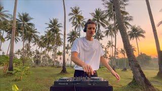 deep house sunrise mix under palm trees