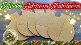 MANUALIDADES NAVIDEÑAS  IDEAS PARA DECORAR LA PUERTA O EL ÁRBOL - DIY CHRISTMAS - IDEAS CON CARTÓN