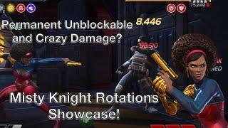 Misty Knight's PERMANENT UNBLOCKABLE and Awesome Damage! Rotations Showcase-Mcoc