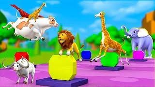 Super Cow and Giraffe's Epic Parkour Game: Magical Animals Adventures! Funny Animals 2024