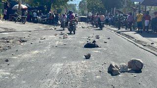 Haitians in Port-au-Prince took to the streets in demonstrations