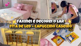 FAXINEI E DECOREI  PENTEADEIRA PODRE DE SUJA  CAPUCCINO CASEIRO  - FITA DE LED NO BALCÃO 