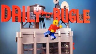 LEGO Man falls off the Daily Bugle