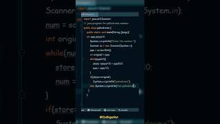 java program to check whether the number is Palindrome or not #shorts #ytshorts #coding #java