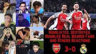 HUMILIATED, DESTROYED, HUMBLED Real Madrid Fans and Others Reactions to ARSENAL 3-0 RMA | UCL QF