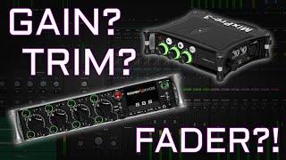 Gain vs Trim vs Fader on Audio Recorders for Video & What is Mixing?