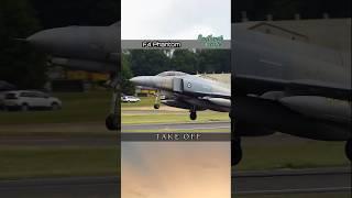 F4 phantom fighter bomber taking off #phantom #shorts
