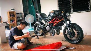 Ducati monster full carbon new skin !!! Diavel !!!! ดูคาติมอนสเตอร์คาร์บอนเรด มีด้วยหรอ ?