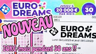 EURO DREAMS !! NOUVEAU JEU DE TIRAGE FDJ !!