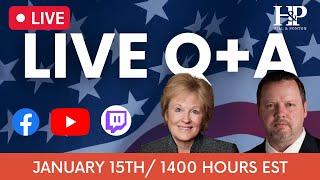 LIVE Q+A with VA Disability Benefits Lawyers! 01.15.25