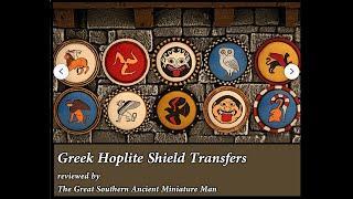 Greek Shield Transfers for 28mm ancient miniatures